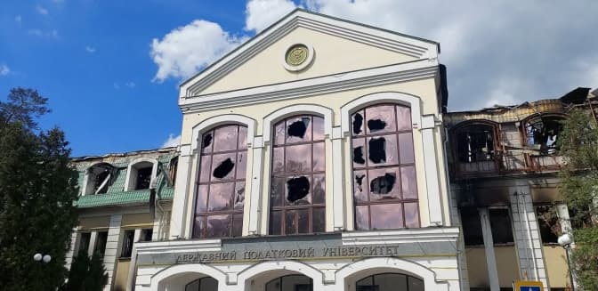 Зруйнований податковий університет в Ірпені відбудують за проєктом канадської компанії