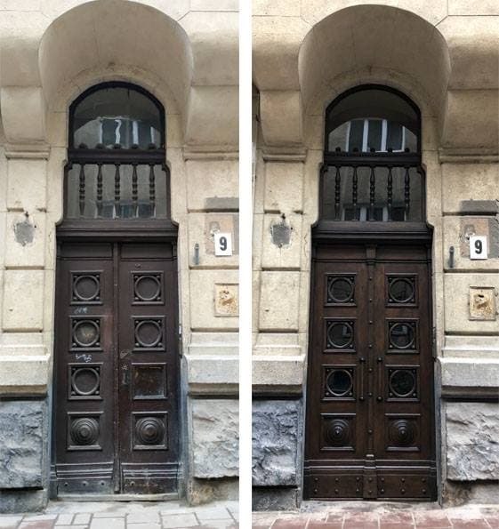 На вулиці Павлова у Львові відреставрували дерев’яну браму. Фото до і після