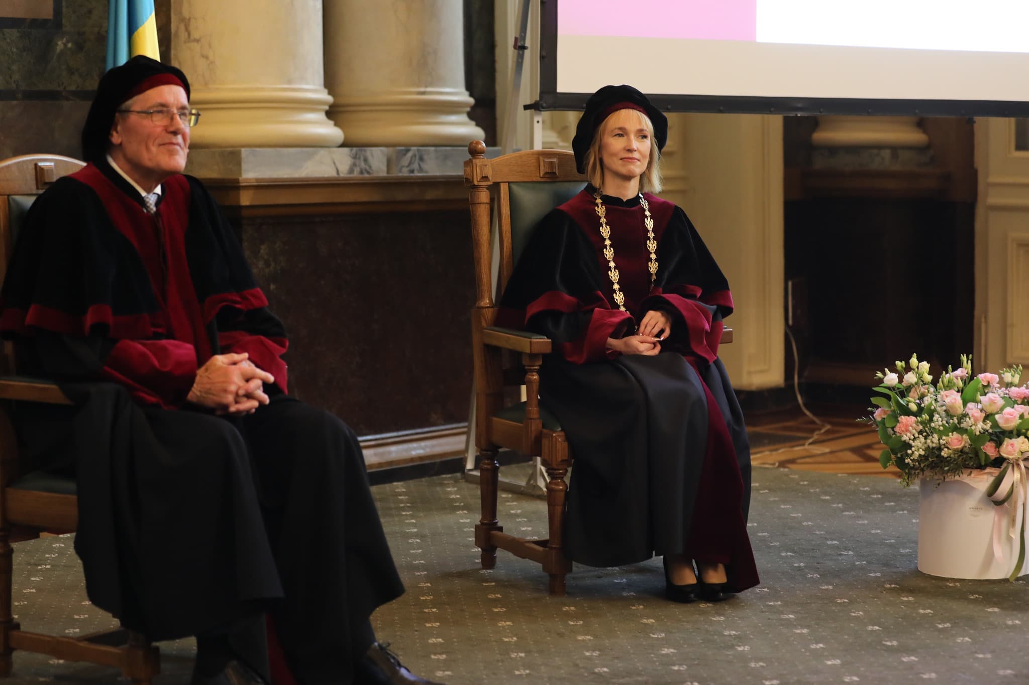 Попередній ректор Львівської політехніки Юрій Бобало та нова ректорка Наталія Шаховська / Фото університету