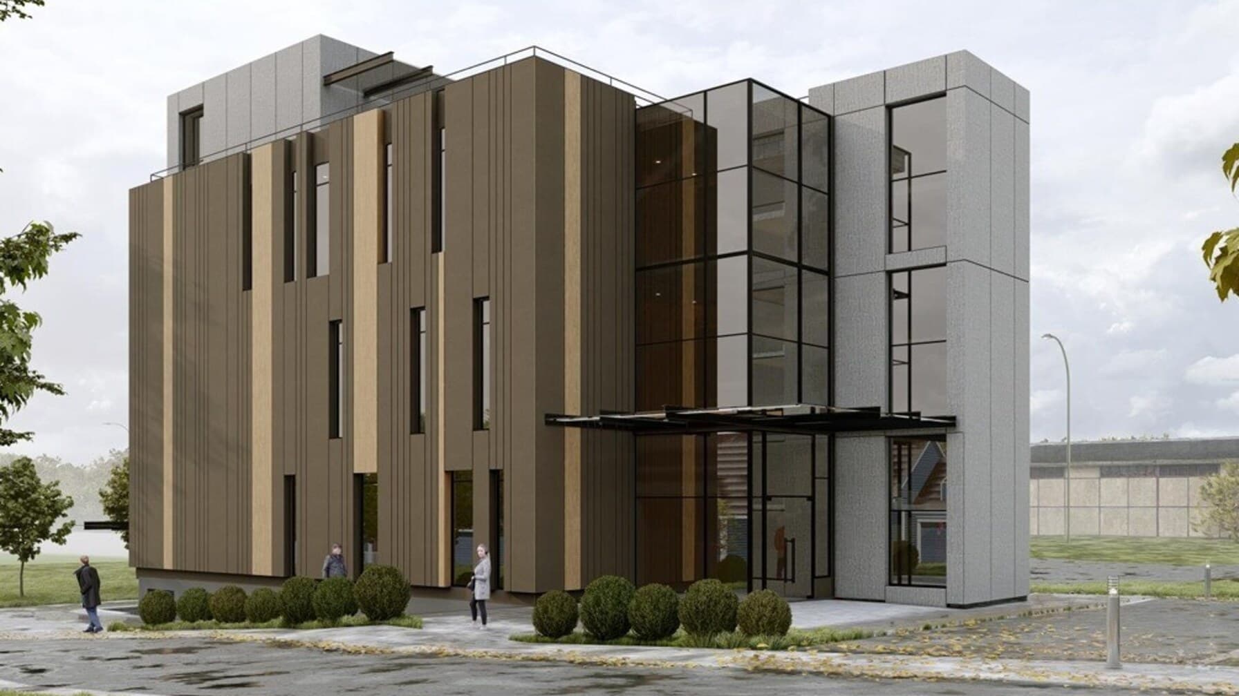 Візуалізація сучасної будівлі торгово-офісного центру/фото: лмр