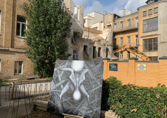 На Рейтарській, 37 відкрили мистецький куток і написали заяву в прокуратуру