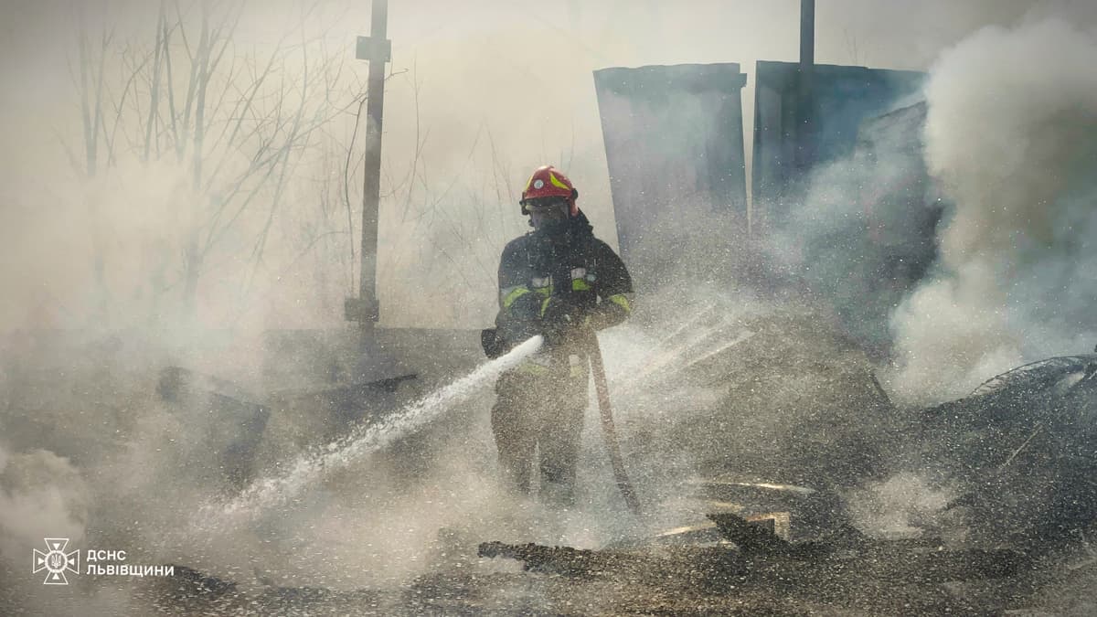 Біля Львова виникла масштабна пожежа