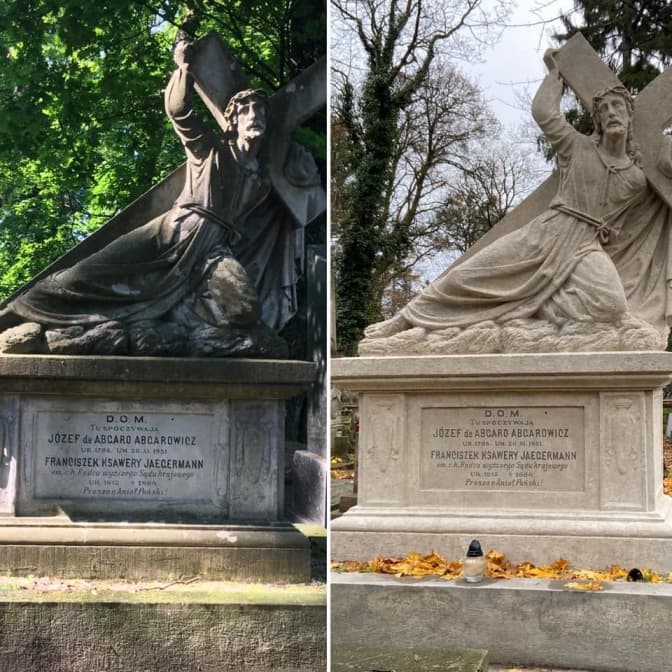 На Личаківському кладовищі відреставрували 11 гробниць. Фото до та після