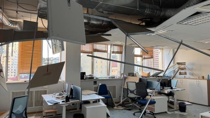 Внаслідок масованої атаки рф пошкоджено будівлю Представництва ЄС у Києві