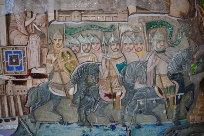 У «Софії Київській» відновили реставрацію легендарного панно «Місто на семи пагорбах»