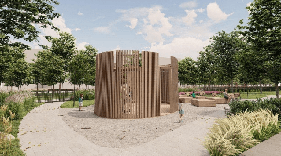 Візуалізація терапевтичного скверу в онколікарні у Львові / Фото з презентації БФ "Жити зараз"