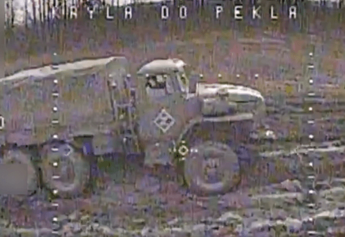 скриншотт з відео/ техніка окупантів