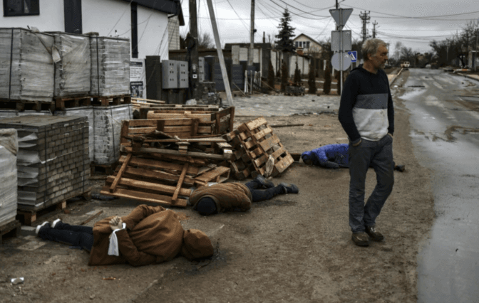 Загиблі в Бучі/Фото: Радіо Свобода