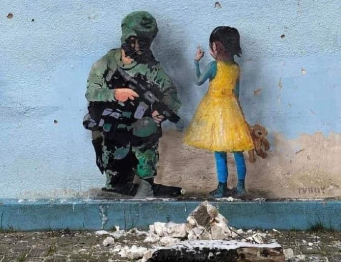 Італійський художник створив у Ірпені вуличні шедеври