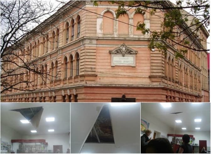 У Львові в їдальні Академії друкарства обвалилася стеля. Відео