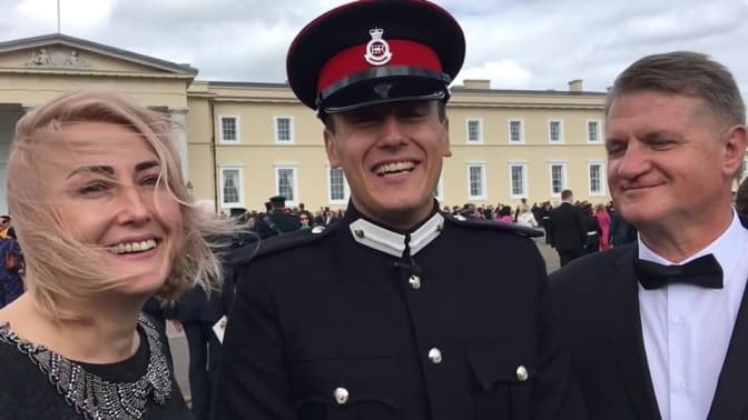 Львівський кадет став найкращим закордонним студентом військової академії у Великобританії. Фото