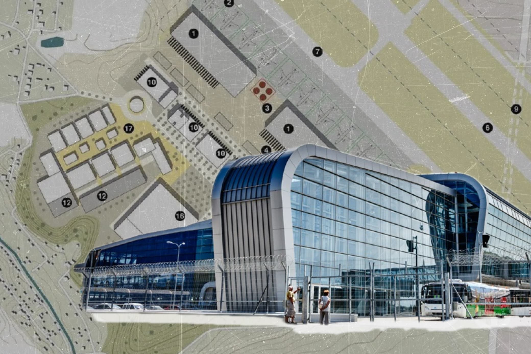 Львівський аеропорт, а на фоні - нова пропозиція будівництва / Фото: Твоє місто 