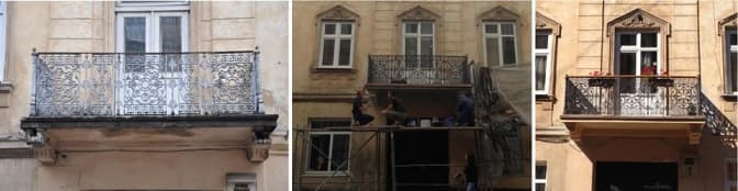На вул. Лисенка у Львові відреставрували балкон