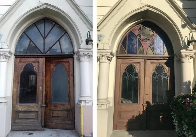 На проспекті Шевченка у Львові відновили дерев’яну браму. Фото до та після