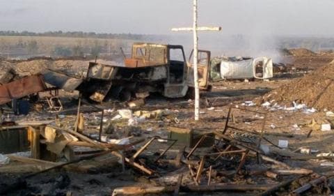 До Львова привезуть хрест, який вцілів в АТО й став символом незламності українців