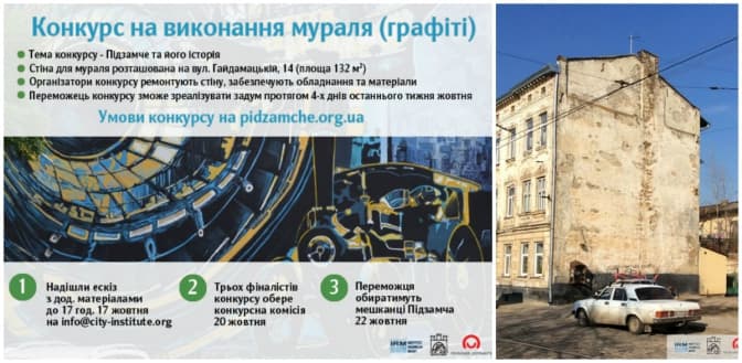 У Львові шукають художника, аби намалювати на стіні історію Підзамча