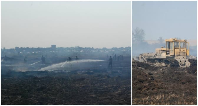 Рятувальники ліквідували пожежу торфу неподалік Львова