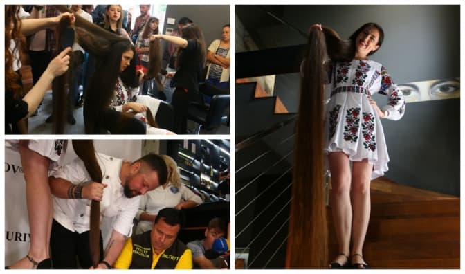 Дівчина зі Львівщини має найдовше в Україні волосся. Фото