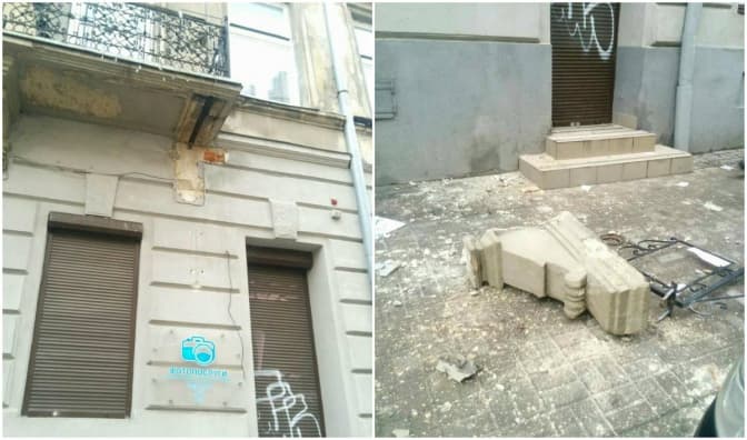У центрі Львова на хідник обвалився балкон