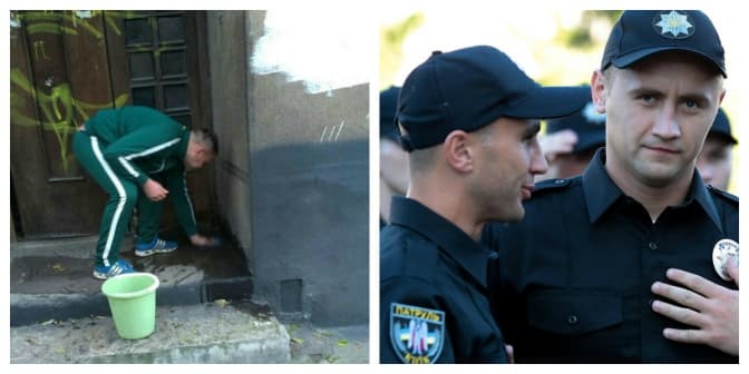 Львів’янина, який справив нужду в під’їзді, поліція змусила прибирати за собою