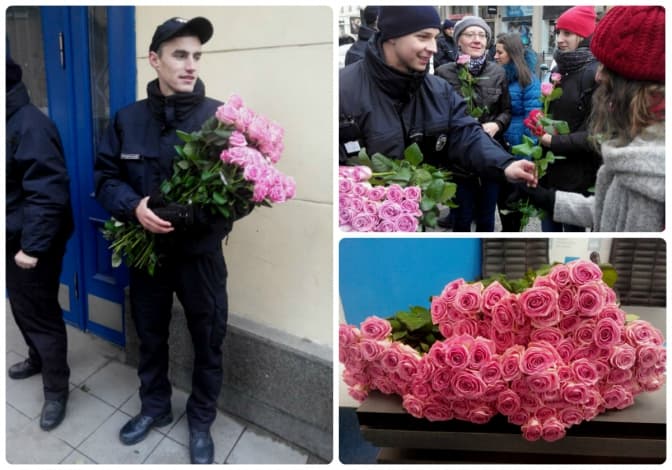 Чому сьогодні патрульні дарували львів'янкам рожеві троянди