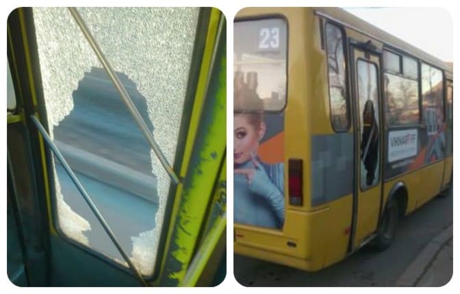 У Львові їздить маршрутка з розбитим вікном