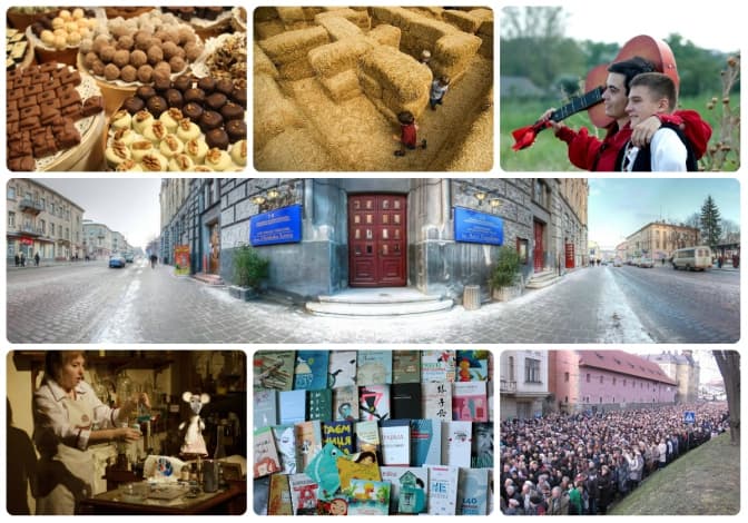 Фото: ufest.in.ua, vsiknygy.net.ua, shokolad.lviv.ua, culture.odessa.gov.ua, ucu.edu.ua, facebook.com