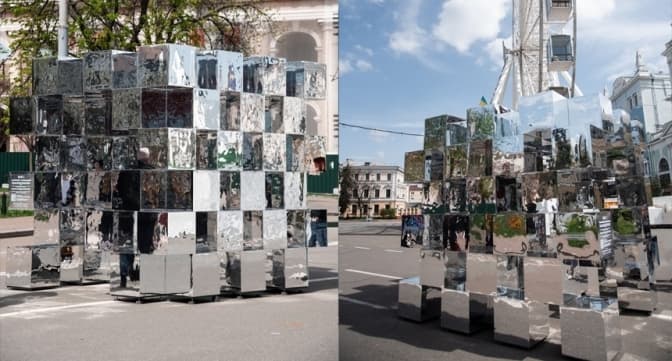 У Києві на Подолі встановили антикорупційну інсталяцію