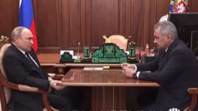 Скрін з відео/сергій шойгу і володимир путін