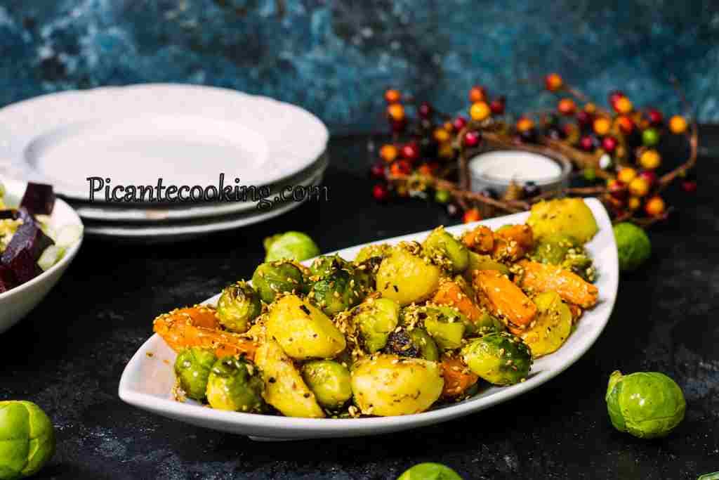 Запечені овочі з кунжутом / фото: picantecooking.com