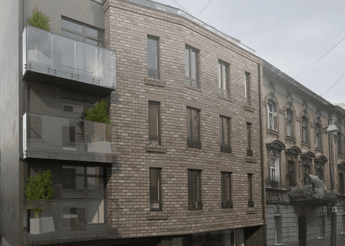 Біля парку Франка у Львові збудують будинок з мансардою. Візуалізація