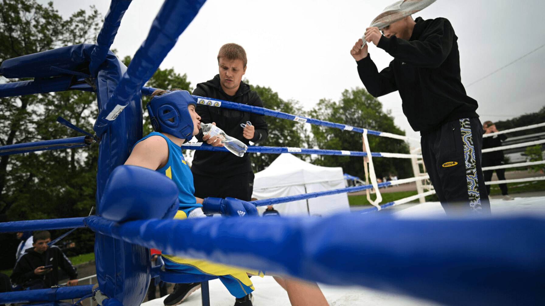 Боксерський поєдинок на відкритому рингу / Умовне фото, ЛМР