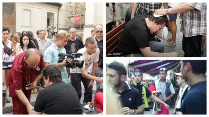 Футбольні фани у центрі Львова побили чоловіка: деталі, відео