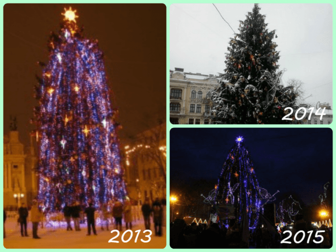 Головні ялинки Львова. Як це було?