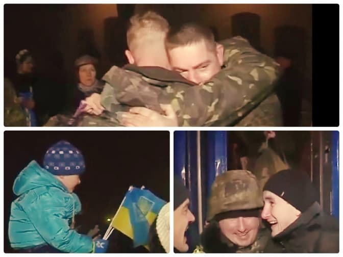 Як у Львові зустрічали бійців. Відео