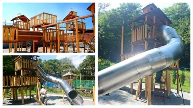 Для маленьких львів’ян створили унікальну гірку-тунель. Фото