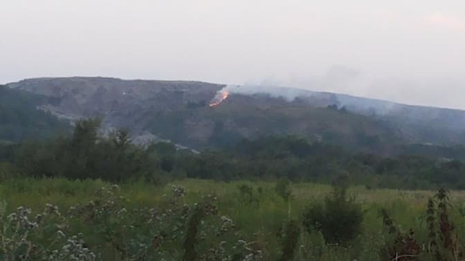 Сьогодні зранку відбулось нове загорання на Грибовицькому сміттєзвалищі