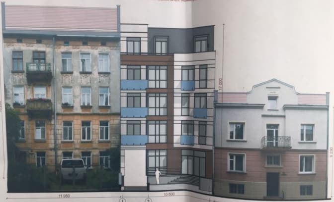 Поблизу залізничного вокзалу Львова знесуть будинок та побудують житловий комплекс. Візуалізація