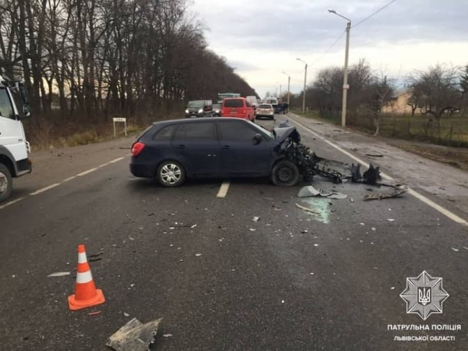 Через потрійну ДТП біля Городка на трасі Львів – Шегині ускладнений рух