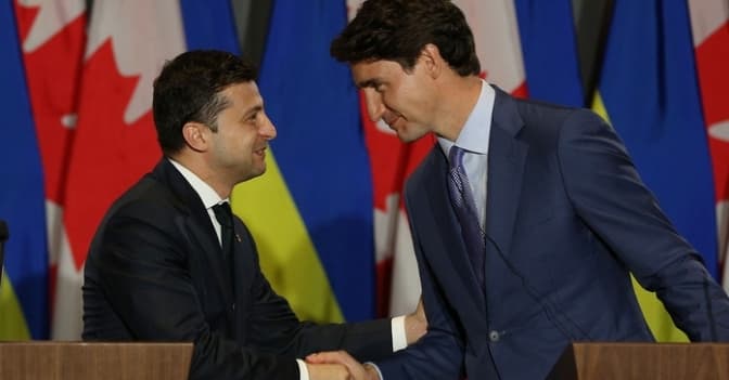 Володимир Зеленський і Джастін Трюдо