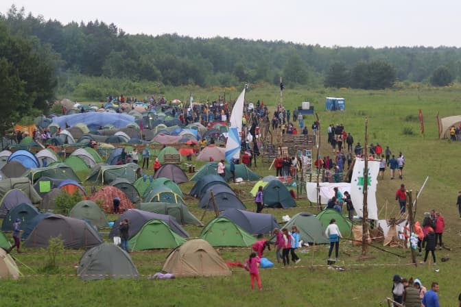 1500 пластунів розклали табір поблизу Львова. Фото