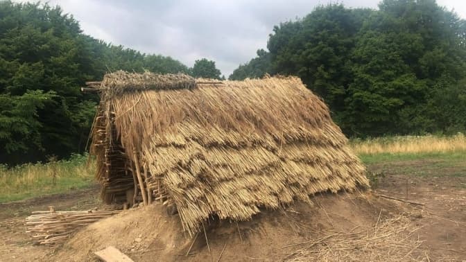 З глини та очерету. На Львівщині відтворили слов’янську хату десятого століття. Фото