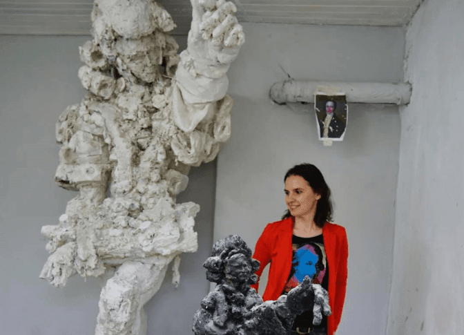 Оксана Линів показала творіння скульптури Моцарта, яку встановлять у Львові