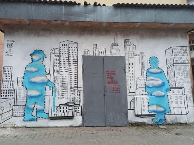 Невидимі люди. У Львові створили мурал у пам'ять про закатованих безпритульних