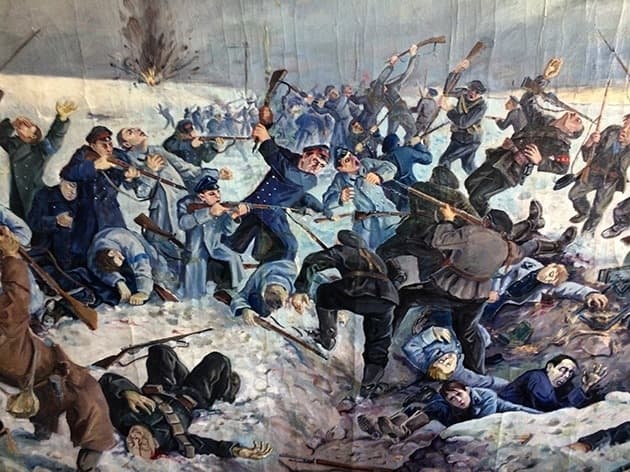 У Львові знайшли монументальну картину бою під Крутами, яку донедавна вважали втраченою. Фото