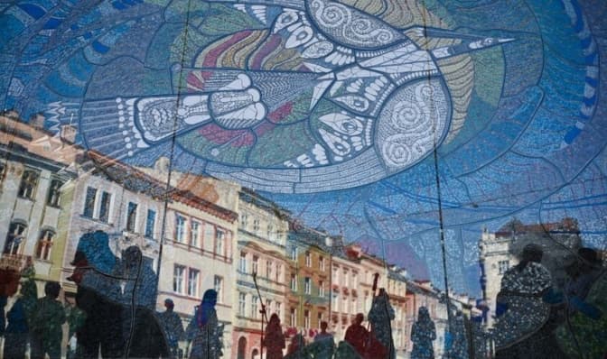 Повернення «Боривітра». У Львові відтворили зруйновану мозаїку