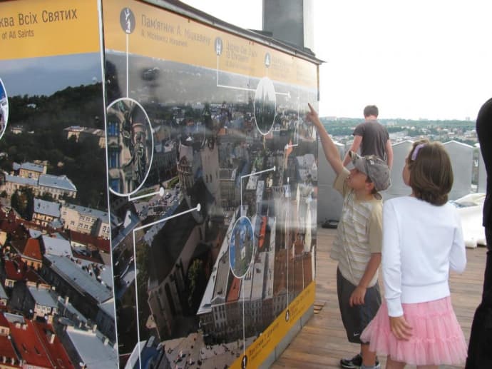 На Ратуші встановили панораму з описами пам'яток Львова