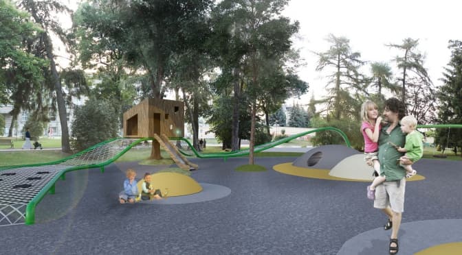 Цьогоріч облаштують дитячий майданчик біля собору святого Юра