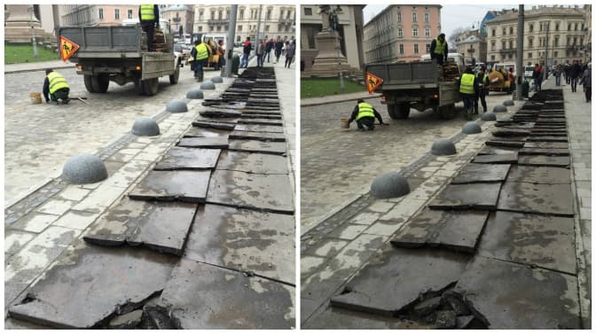 У Львові на проспекті Свободи виправлять недоліки ремонту