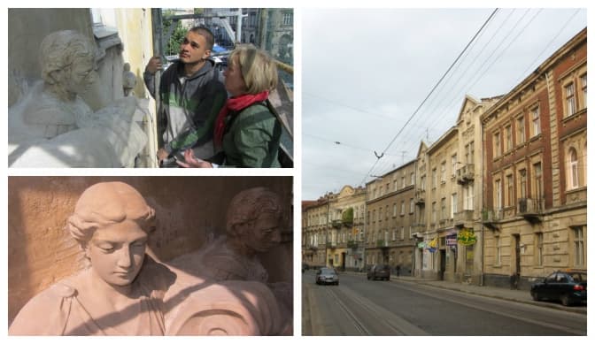 Як виглядає відреставрована скульптура на вулиці Франка у Львові. Фото